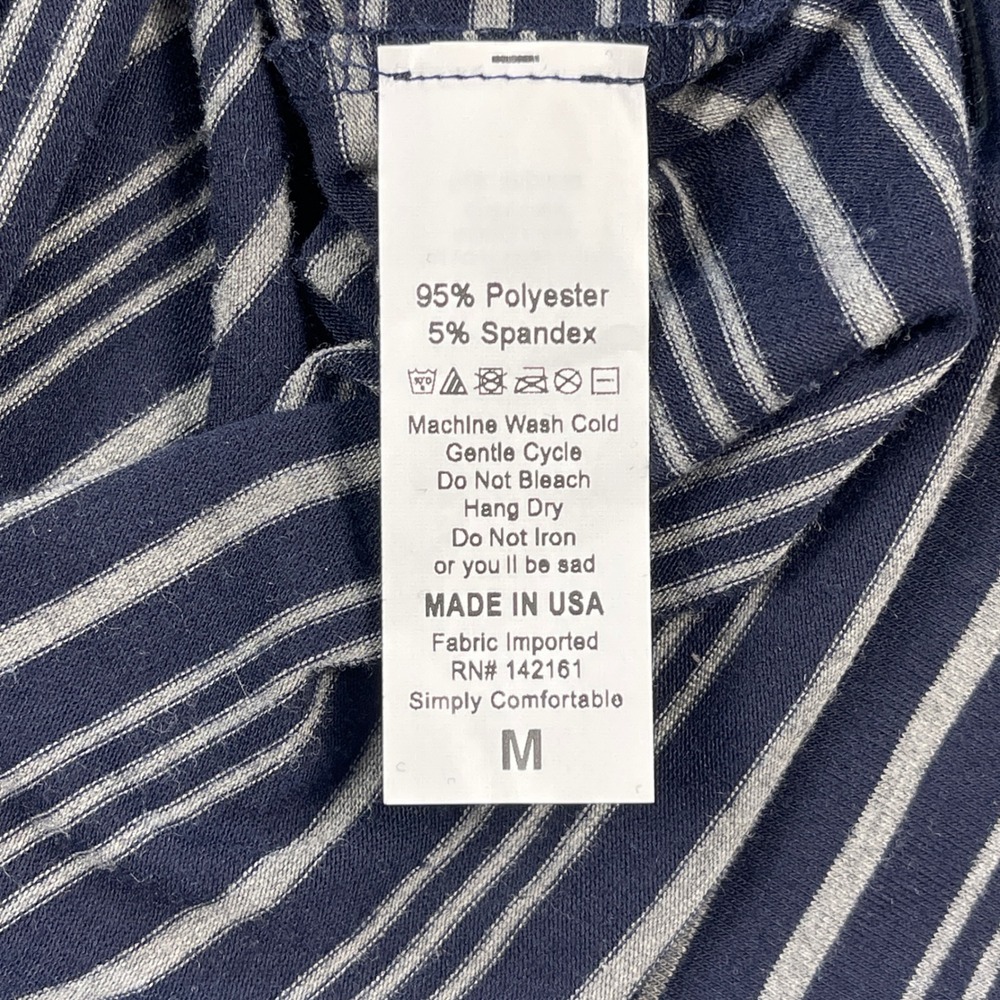 LuLaRoe Julia Striped Bodycon Midi T Shirt‎ Dress Navy Blue Size Medium M - Picture 5 of 6